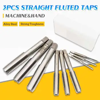 3PCS/set M10, M12, M14, M16, M18, M20 HSS Hand Tap Set Screw Thread Metric Right Hand Drill Set Bottoming Hand Taps Tools
3PCS/set M10, M12, M14, M16, M18, M20 HSS Hand Tap Set Screw Thread Metric Right Hand Drill Set Bottoming Hand Taps Tools