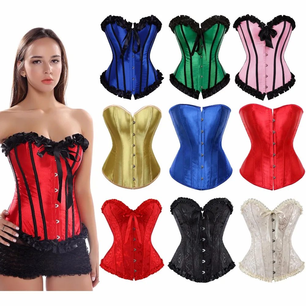 FLOWER SKY Satin Bone Lace Up Steampunk Corset Sexy Bustier Women Corselet Corset Bustier Corset Overbust Slim Corset
FLOWER SKY Satin Bone Lace Up Steampunk Corset Sexy Bustier Women Corselet Corset Bustier Corset Overbust Slim Corset