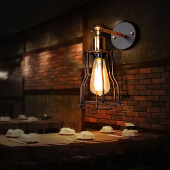 Vintage Wall Lamp Lampshade Iron Birdcage Wall Sconce Industrial Retro Loft Wall Light Bedroom Dinning Room Decoration Lamp
Vintage Wall Lamp Lampshade Iron Birdcage Wall Sconce Industrial Retro Loft Wall Light Bedroom Dinning Room Decoration Lamp