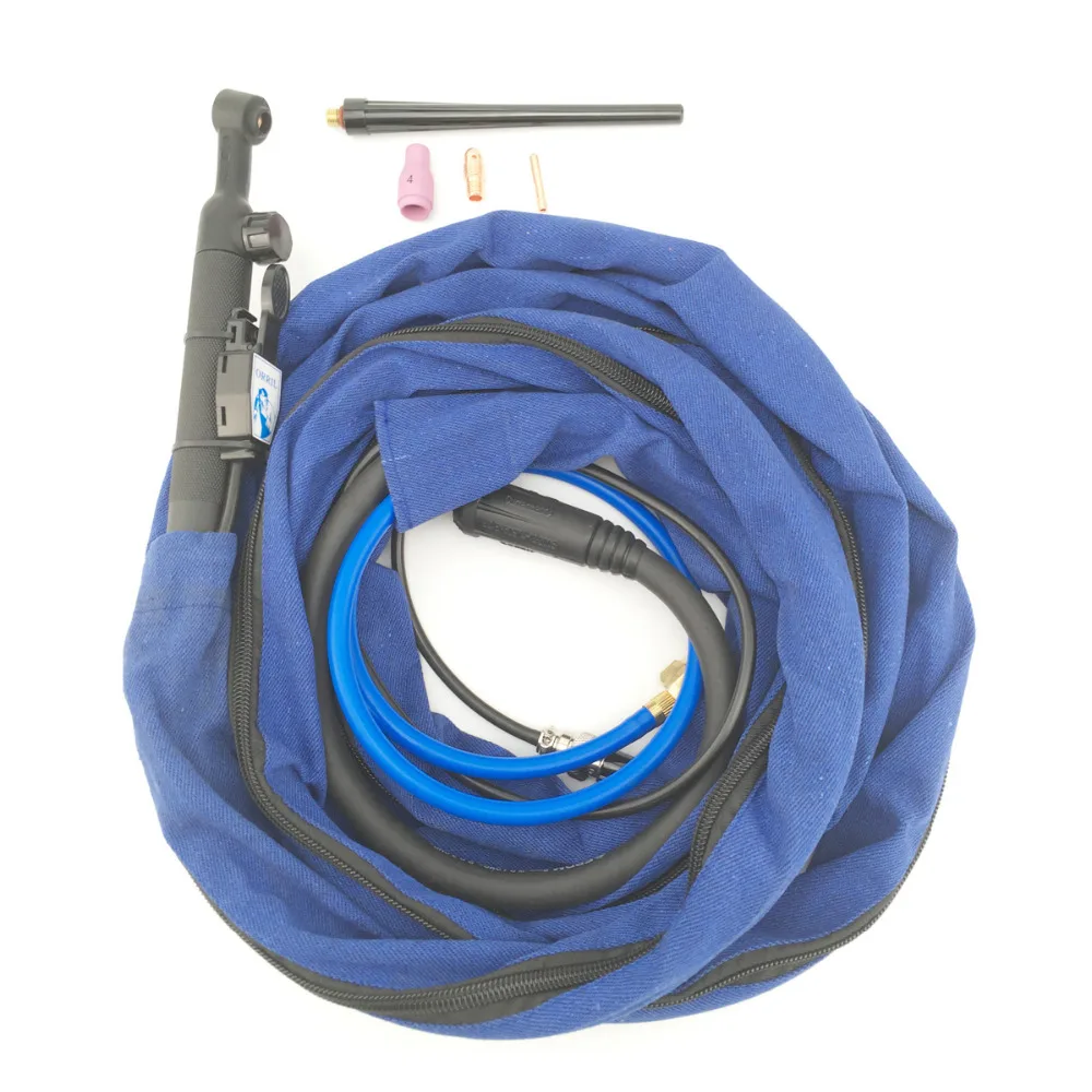 Flex Valve WP-9FV Air Cooled TIG Welding Torch 125amp Gas Power Cable Seperated 4M Cloth Hose Cover M16*1.5 Euro 16-25 Connector
Flex Valve WP-9FV Air Cooled TIG Welding Torch 125amp Gas Power Cable Seperated 4M Cloth Hose Cover M16*1.5 Euro 16-25 Connector
