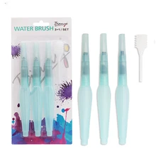 Escova de água 3 + 1 Felt-Tip Marcador Marcadores Marcadores de Ponta do Pincel Caneta Desenho Da Arte para Artigos de Papelaria Escola Artista fontes Da Pintura Da Escova(China)