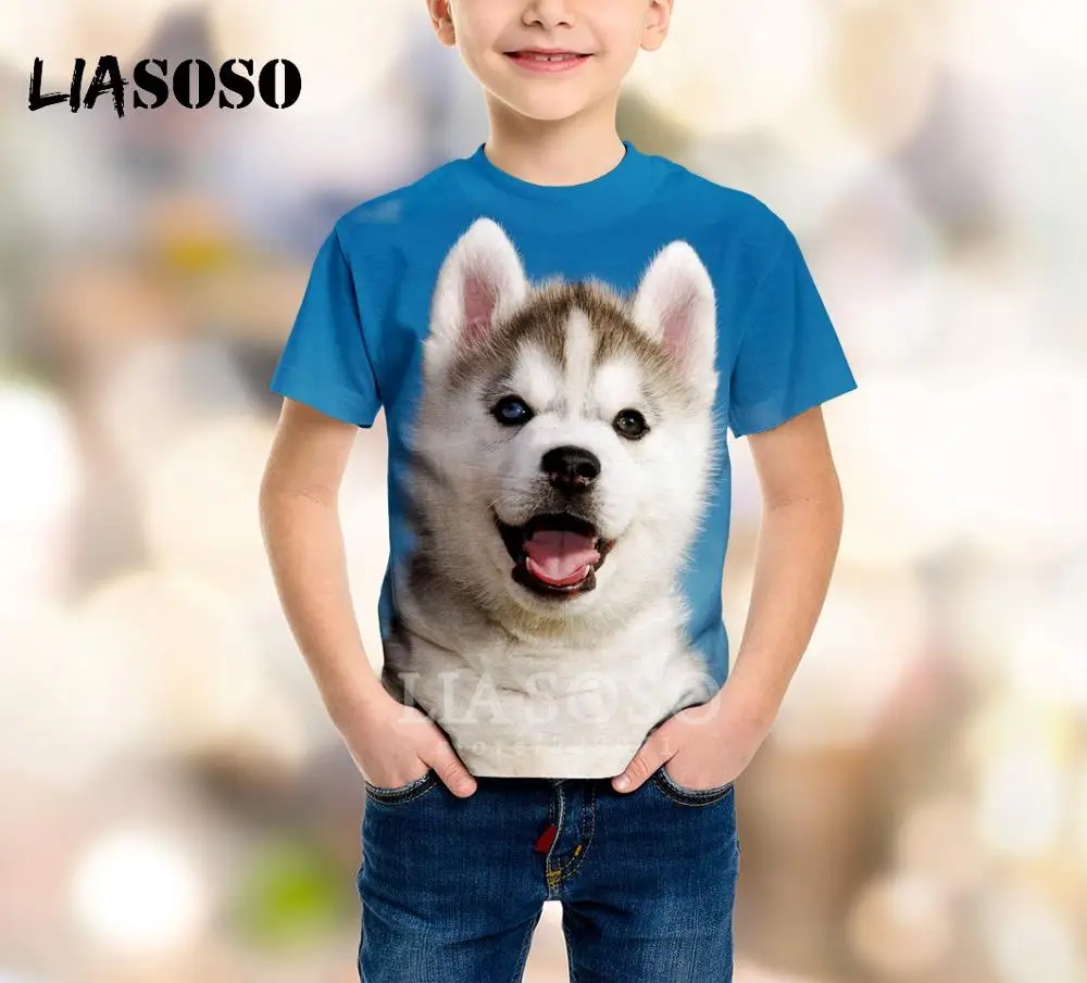 LIASOSO Children Fashion Sweatshirt 3D Print Animal Dog Siberian Husky T Shirt Boy Girl Short Sleeve Kids Top Baby Pullover A240
LIASOSO Children Fashion Sweatshirt 3D Print Animal Dog Siberian Husky T Shirt Boy Girl Short Sleeve Kids Top Baby Pullover A240