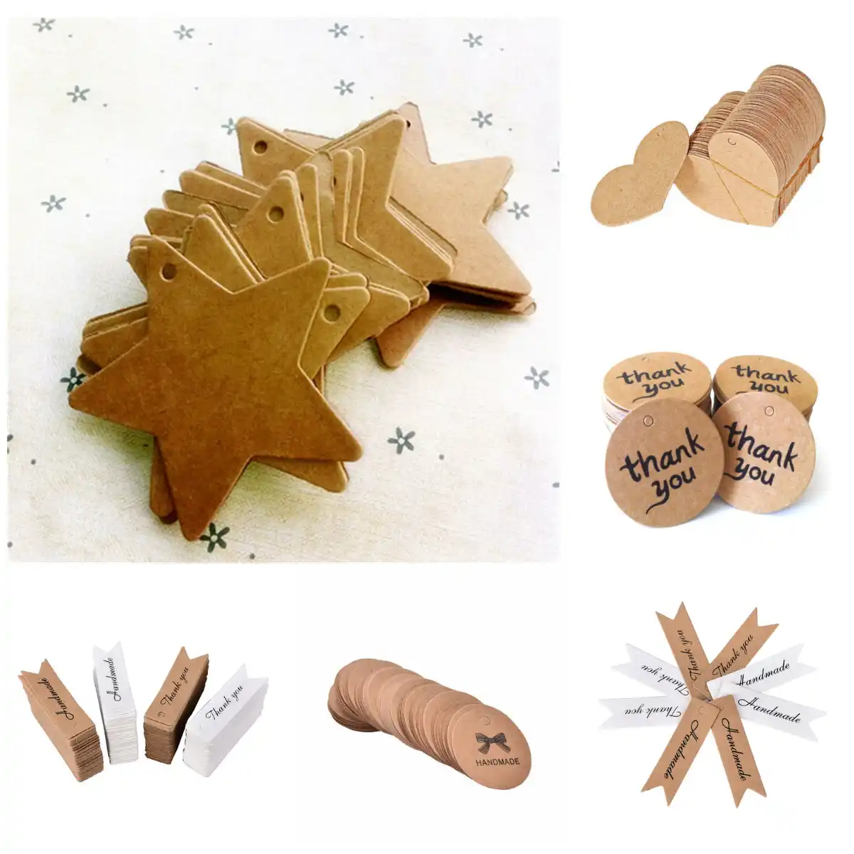 tags kraft paper tag head label festival note diy price hang tag