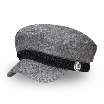 Army Military Style Navy Hat Female Navy Cap For Winter Women's Vintage Seafaring Cap Women Button Wool Warm Painter Newsboy Hat
Army Military Style Navy Hat Female Navy Cap For Winter Women's Vintage Seafaring Cap Women Button Wool Warm Painter Newsboy Hat