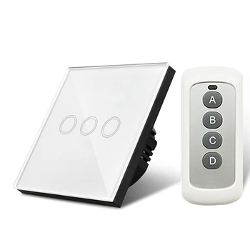 3 Gang 1 Way Remote Control Wall Touch Switch Smart Home Tempered glass Wireless Remote Control Light Switch
3 Gang 1 Way Remote Control Wall Touch Switch Smart Home Tempered glass Wireless Remote Control Light Switch