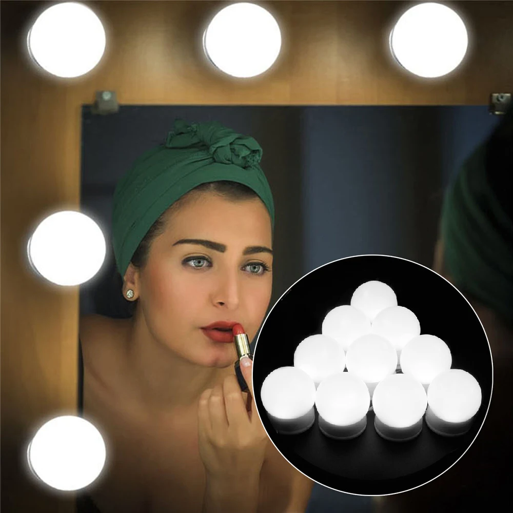 Mirror Light Led Makeup Bathroom Wall Lamp Makeup Lamp 10 Bulbs Kit For Dressing Table Stepless Dimmable Hollywood Vanity Mirror
Mirror Light Led Makeup Bathroom Wall Lamp Makeup Lamp 10 Bulbs Kit For Dressing Table Stepless Dimmable Hollywood Vanity Mirror
