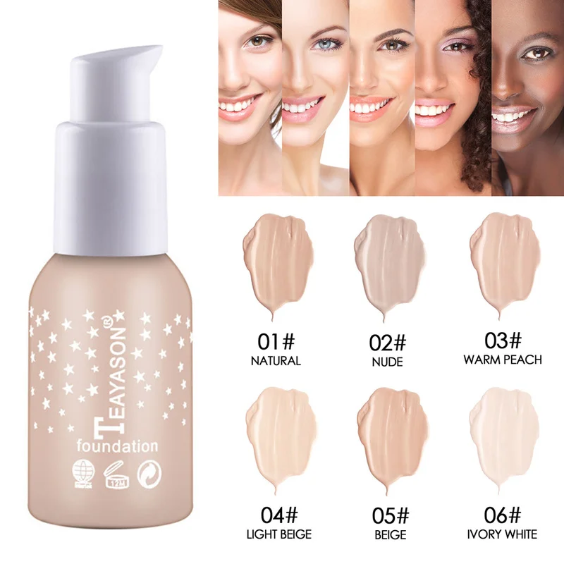 TEAYASON Foundation Matte Long Lasting Full Concealer Foundation Makeup Liquid Cream Natural Base beauty Make Up maquiagem TSLM2
TEAYASON Foundation Matte Long Lasting Full Concealer Foundation Makeup Liquid Cream Natural Base beauty Make Up maquiagem TSLM2