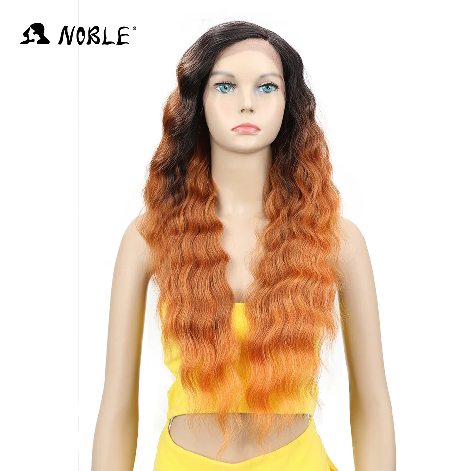 Noble 28" Long Natural Deep Wave Heat Resistant Synthetic Lace Front Wigs For Women Side Part Medium Brown To Blonde Ombre Wig 
Noble 28" Long Natural Deep Wave Heat Resistant Synthetic Lace Front Wigs For Women Side Part Medium Brown To Blonde Ombre Wig