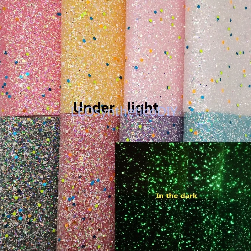1PC 21X29CM Synthetic Letaher, Glow in the Dark Chunky Glitter Leather For Making Bows Accessories LEOsyntheticoDIY T166
1PC 21X29CM Synthetic Letaher, Glow in the Dark Chunky Glitter Leather For Making Bows Accessories LEOsyntheticoDIY T166