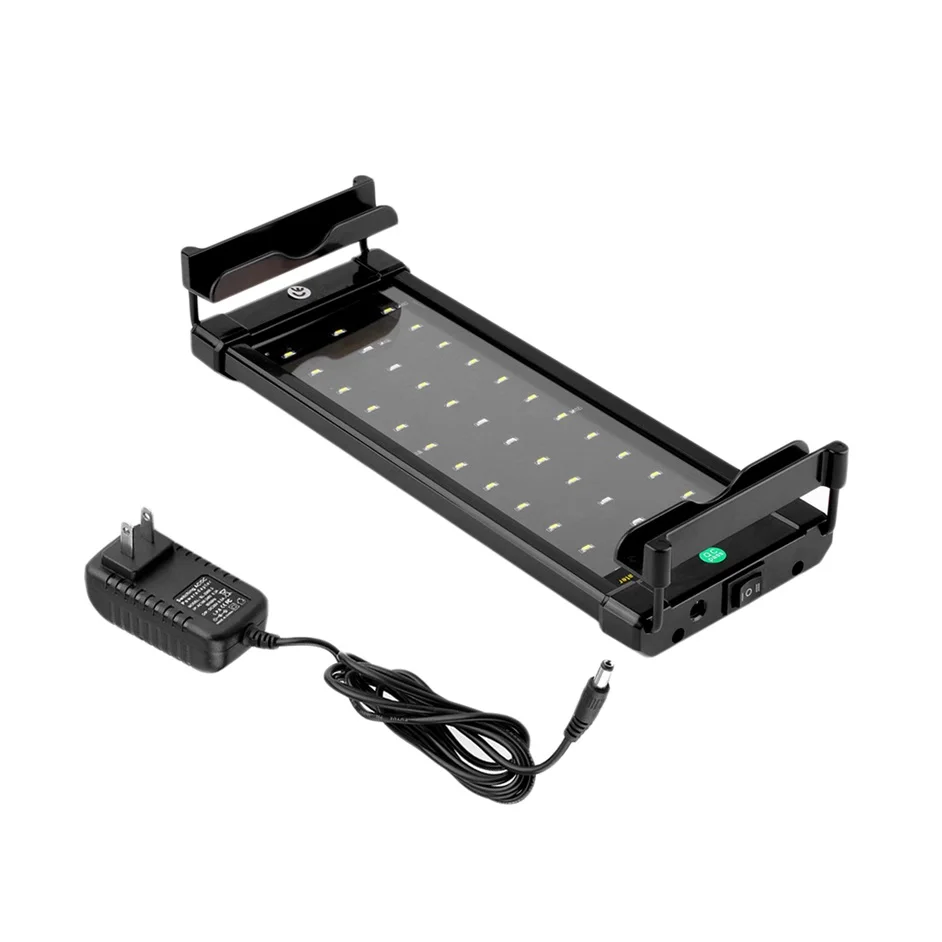 

1 pc Black ZJL-40 Underwater Aquarium Fish Tank Fishbowl Lighting SMD 6W 28 CM LED Light Lamp AC100-240V US EU Plug Pet Tools