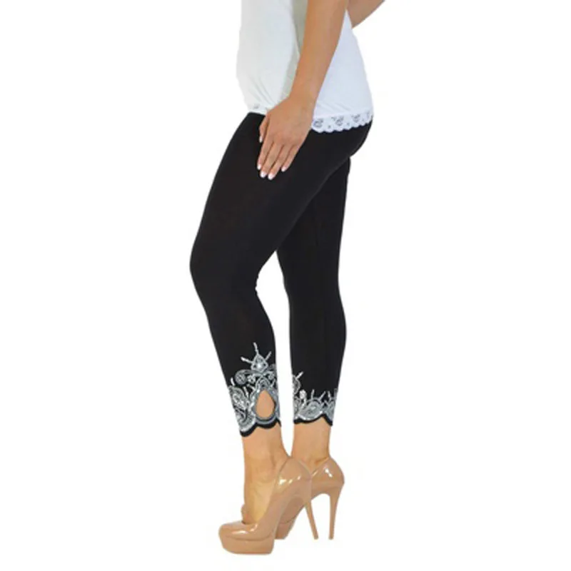 S-5XL Plus Size Leggings Womens Stretch Bodycon Soft Cotton Pants Lace Patchwork Print Hole Slim Trousers Women Leggings Black
S-5XL Plus Size Leggings Womens Stretch Bodycon Soft Cotton Pants Lace Patchwork Print Hole Slim Trousers Women Leggings Black
