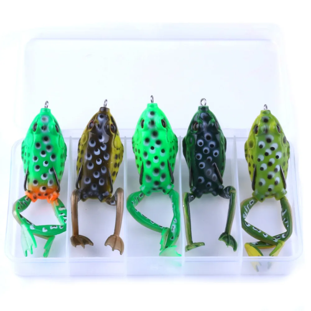 5pcs Soft Frog Fishing Lure Set With Tackle box 5.5cm 15.5g Plastic Frog Soft Lures Swimbait Fishing Tackles
5pcs Soft Frog Fishing Lure Set With Tackle box 5.5cm 15.5g Plastic Frog Soft Lures Swimbait Fishing Tackles