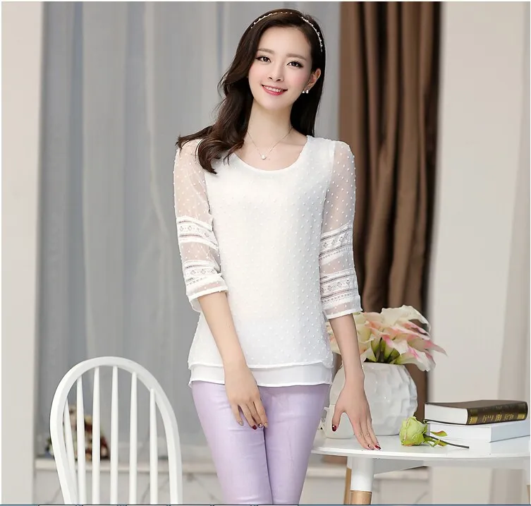 Women's Summer Chiffon Blouse Big Size 4xl 5XL White Net Sheer Blouses Female Large plus size women tops Clothing
Women's Summer Chiffon Blouse Big Size 4xl 5XL White Net Sheer Blouses Female Large plus size women tops Clothing