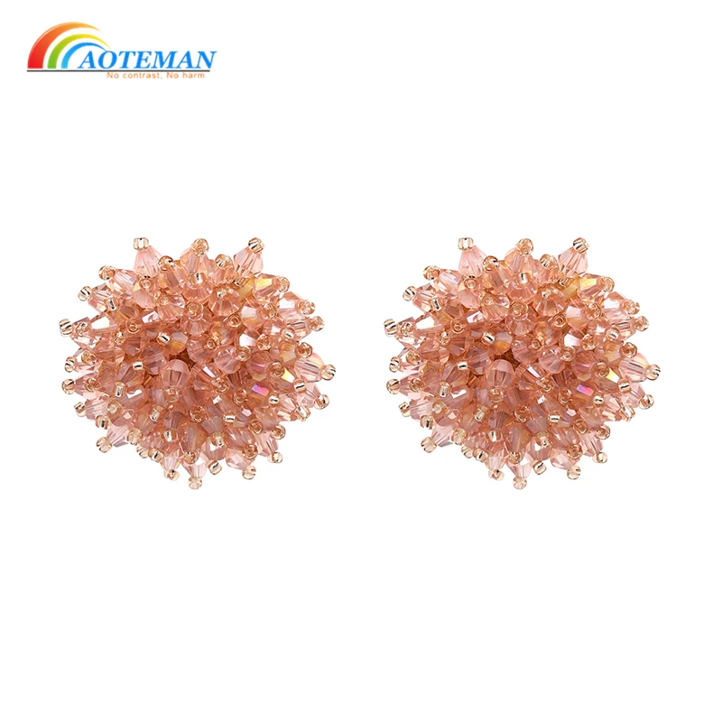 AOTEMAN 2019 High Quality Handmade Beads Earrings 2 Colors Crystal Stud Earrings For Women Fashion Jewelry Factory Wholesale
AOTEMAN 2019 High Quality Handmade Beads Earrings 2 Colors Crystal Stud Earrings For Women Fashion Jewelry Factory Wholesale