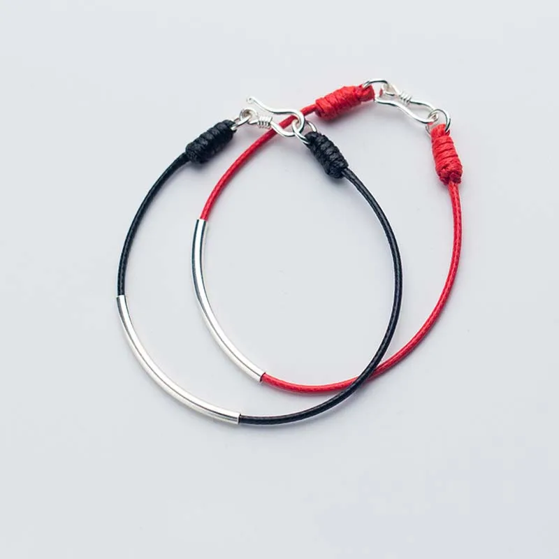 Real 925 Sterling Silver Bracelet Couple Lucky Red Thread Bracelet For Men Women Black Rope String Fashion Jewelry Gift
Real 925 Sterling Silver Bracelet Couple Lucky Red Thread Bracelet For Men Women Black Rope String Fashion Jewelry Gift