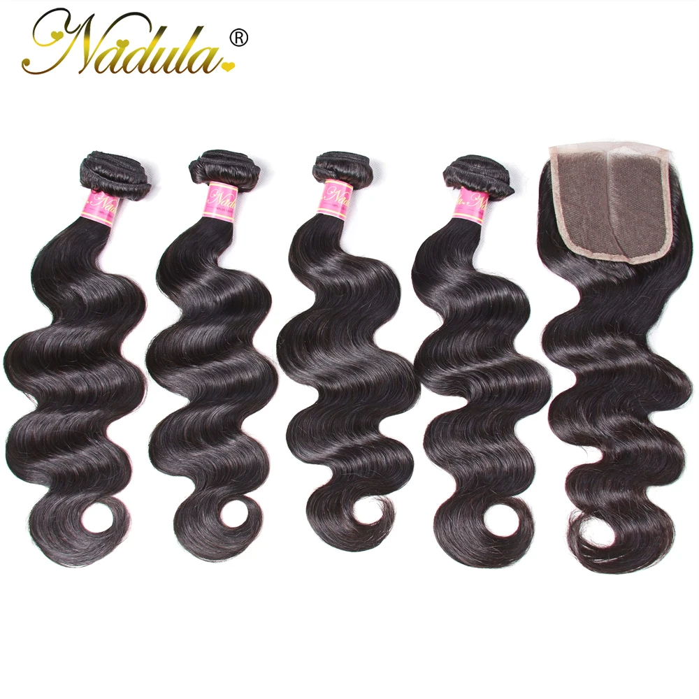 Nadula Hair 3/4 Bundles With Closure Brazilian Body Wave With Closure 4*4 Swiss Lace Closure 100% Remy Human Hair Natural Color
Nadula Hair 3/4 Bundles With Closure Brazilian Body Wave With Closure 4*4 Swiss Lace Closure 100% Remy Human Hair Natural Color