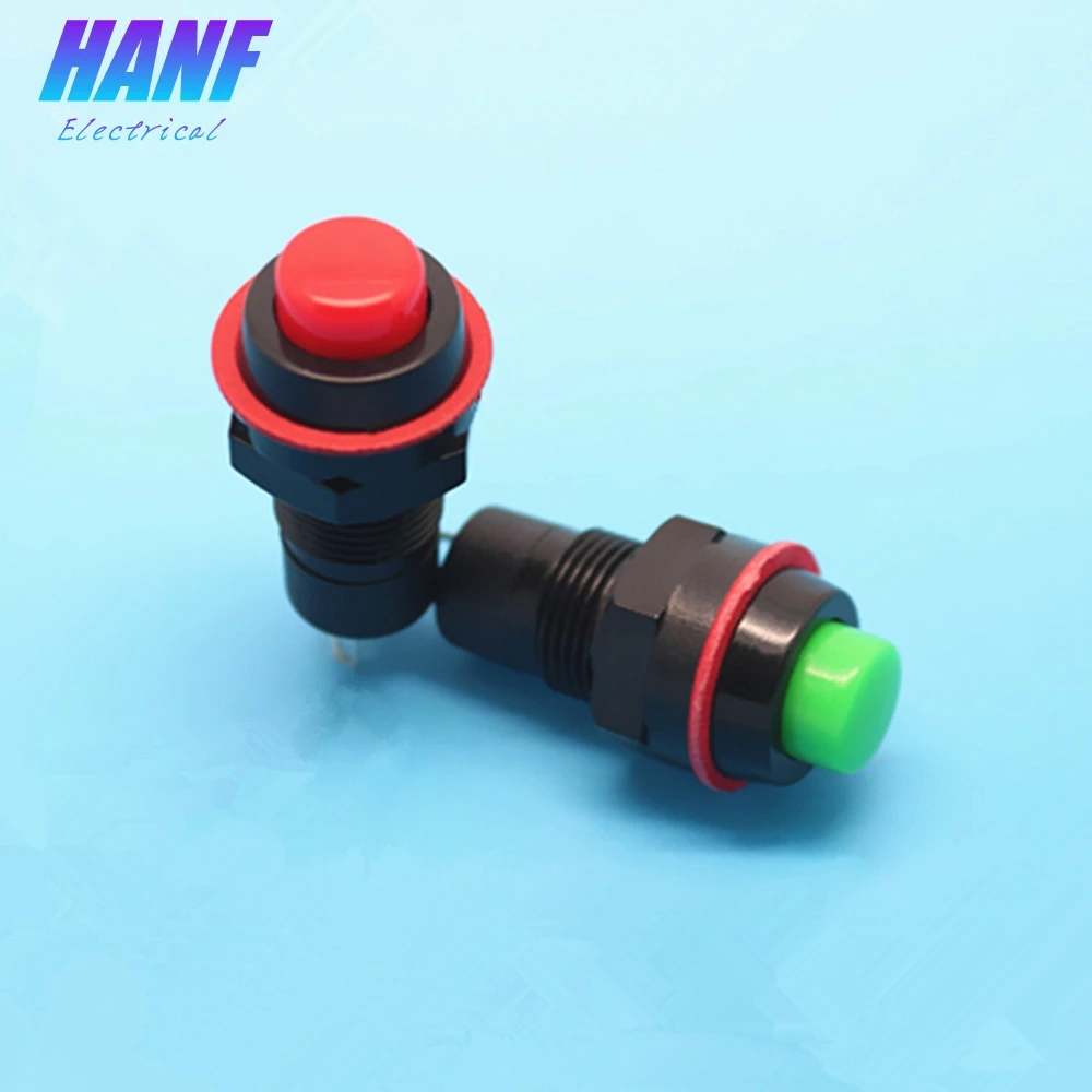 10mm Plastic Push Button Switch Self-locking Red Green High Head Pin 2 Terminals Waterproof 1NO 1pcs
10mm Plastic Push Button Switch Self-locking Red Green High Head Pin 2 Terminals Waterproof 1NO 1pcs
