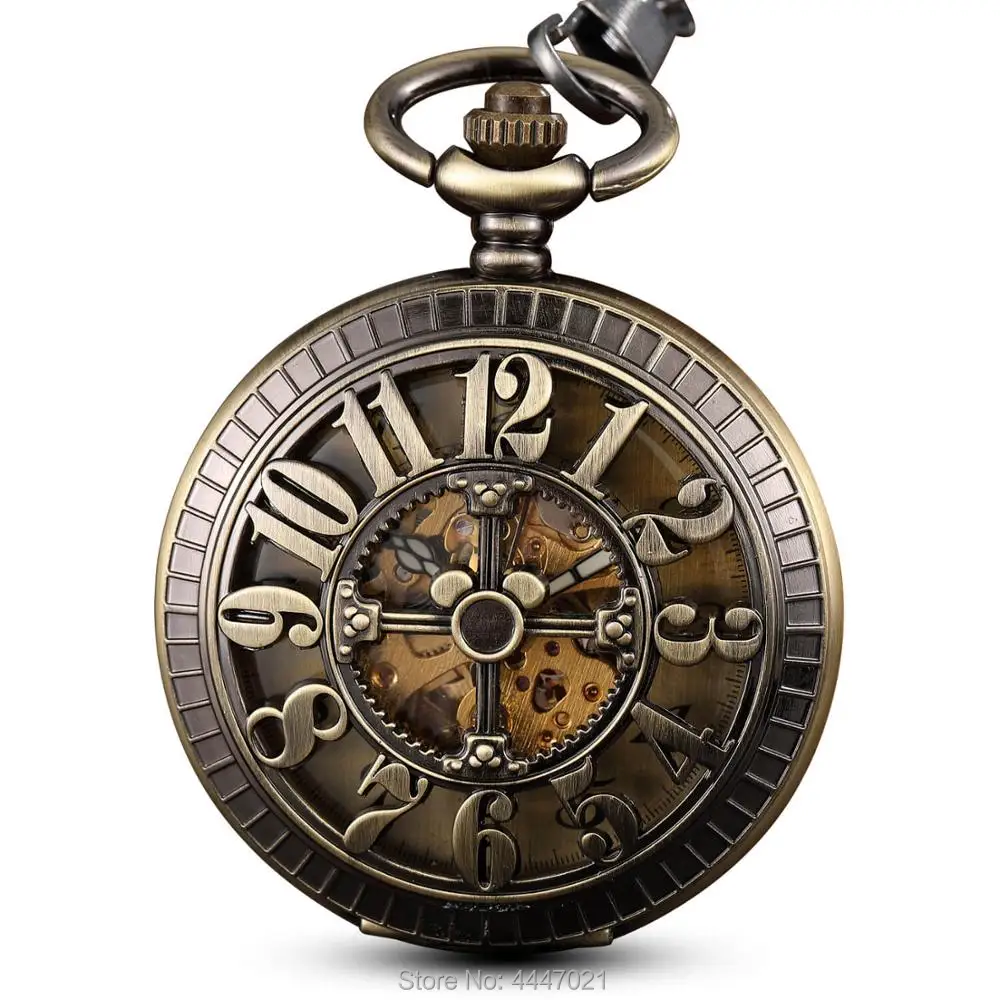 Bronze Automatic Mechanical Pocket Watch Mens Chains Hollow Arabic Steampunk Skeleton Fob Watch for Mens Gifts Relogio De Bolso
Bronze Automatic Mechanical Pocket Watch Mens Chains Hollow Arabic Steampunk Skeleton Fob Watch for Mens Gifts Relogio De Bolso