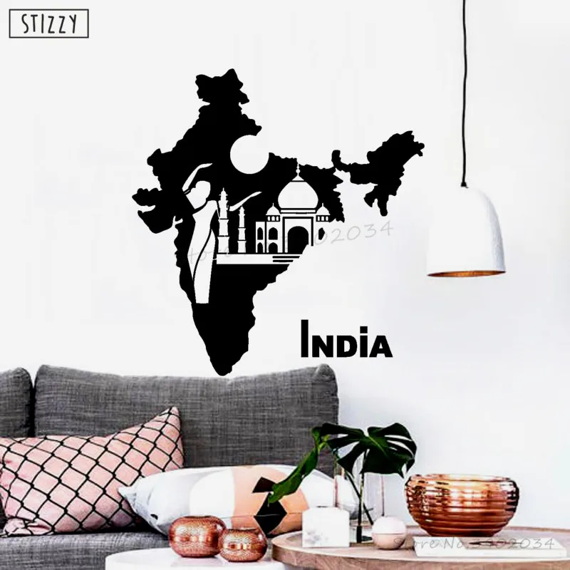STIZZY Wall Decal Modern Design India Map Vinyl Wall Stickers Hindu Girl Dancer Art Mural Decor Removable Livingroom Poster B934
STIZZY Wall Decal Modern Design India Map Vinyl Wall Stickers Hindu Girl Dancer Art Mural Decor Removable Livingroom Poster B934