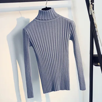 Women Long Sleeve Autumn Winter Sweater Slim Turtleneck Vertical Stripe Pullovers Tops Basic Sweaters Women Korean Knitted Tops
Women Long Sleeve Autumn Winter Sweater Slim Turtleneck Vertical Stripe Pullovers Tops Basic Sweaters Women Korean Knitted Tops