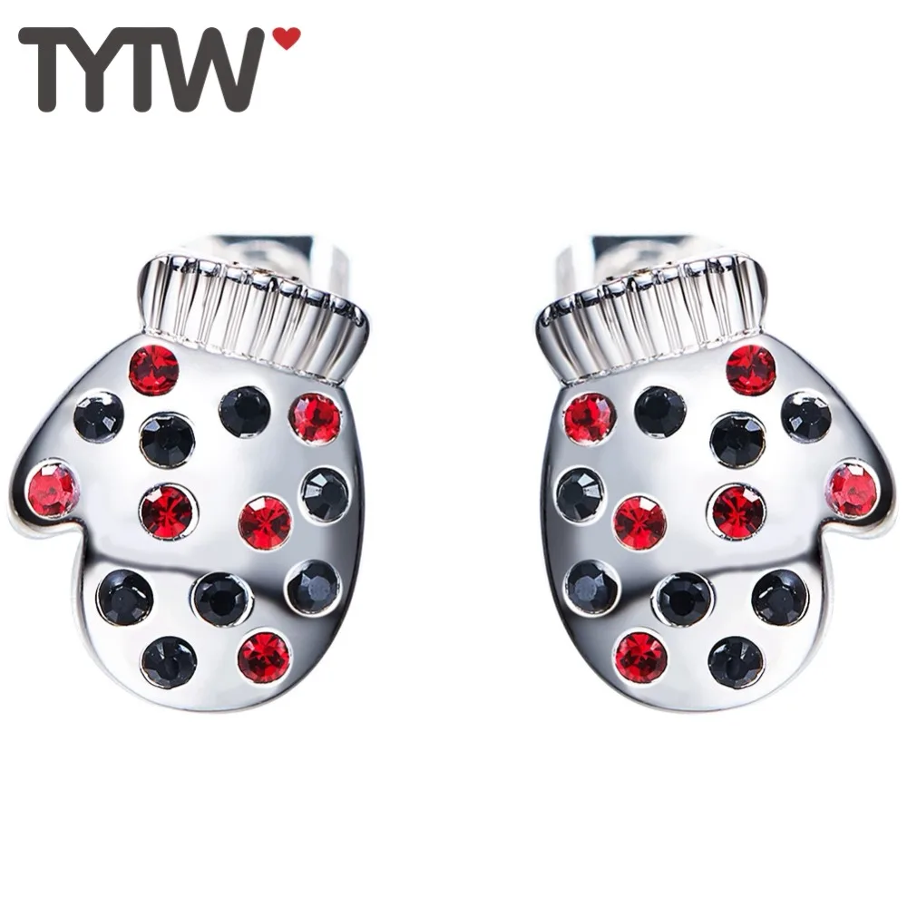 TYTW Christmas Santa Claus Silver Women Girl Stud Earring Xmas Gloves Party Crystals from Austrian Red Green Party Earrings
TYTW Christmas Santa Claus Silver Women Girl Stud Earring Xmas Gloves Party Crystals from Austrian Red Green Party Earrings
