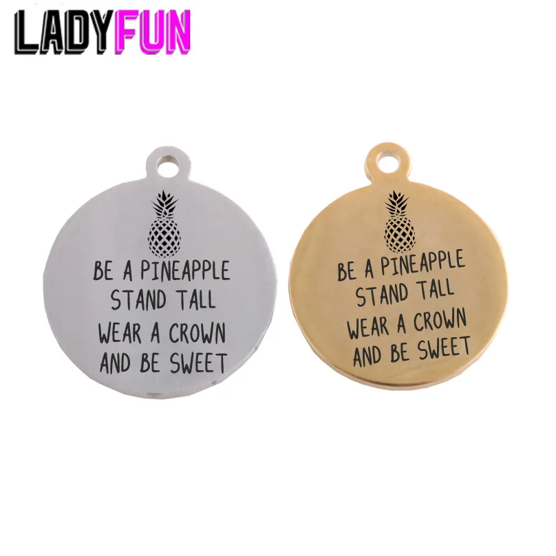 Ladyfun Pineapple Stainless Steel Charms - Stand tall wear a crown and be sweet Pendant Charm for jewelry making
Ladyfun Pineapple Stainless Steel Charms - Stand tall wear a crown and be sweet Pendant Charm for jewelry making