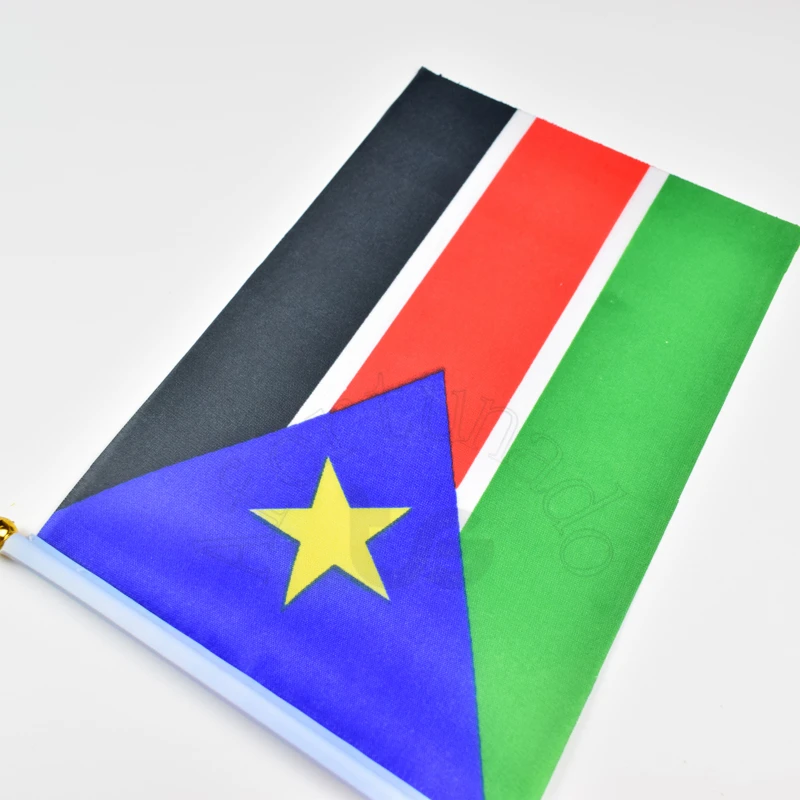 South Sudan flag Banner Free shipping 14*21cm hand waving National flag Home Decoration flag banner
South Sudan flag Banner Free shipping 14*21cm hand waving National flag Home Decoration flag banner