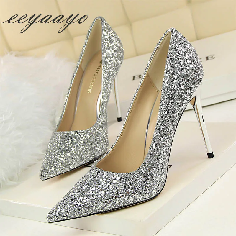 New Spring/Autumn Women Pumps High Thin Heel Pointed Toe Bling Bridal Wedding Women Shoes Silver Sexy Ladies High Metal Heels
New Spring/Autumn Women Pumps High Thin Heel Pointed Toe Bling Bridal Wedding Women Shoes Silver Sexy Ladies High Metal Heels