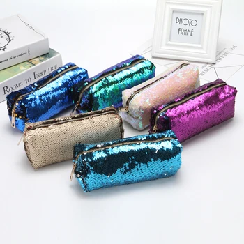 Fashion Cosmetic Bags Double Color Sequins Handbag Cosmetic Bag Makeup Pouch Women Girl's Pencil Bags High Quality
Fashion Cosmetic Bags Double Color Sequins Handbag Cosmetic Bag Makeup Pouch Women Girl's Pencil Bags High Quality
