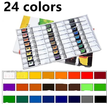 Waterproof 24 Color 12ML Tube Acrylic Lacquer Color Nail Glass Art Canvas Paint Drawing Tools For Children DIY watercolor paint
Waterproof 24 Color 12ML Tube Acrylic Lacquer Color Nail Glass Art Canvas Paint Drawing Tools For Children DIY watercolor paint