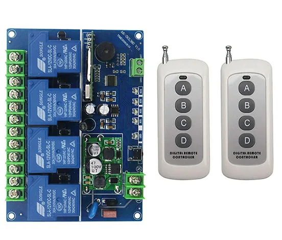 DC12V 24V 36V 48V 4CH 30A RF Беспроводная система дистанционного управления передатчик +