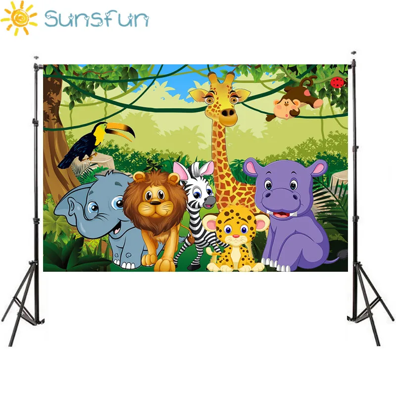 Sunsfun Seamless Jungle Safari Themed Animals Birthday Party Banner Photo Background Baby Kids Portrait Party Backdrop
Sunsfun Seamless Jungle Safari Themed Animals Birthday Party Banner Photo Background Baby Kids Portrait Party Backdrop