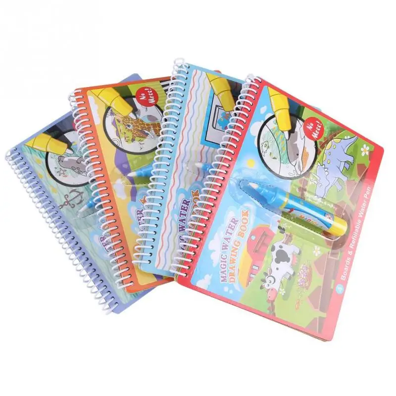 Kids Children Magic Coloring Painting Book with Magic Water Drawing Pen Painting Board Portable Early Learn Toys for children
Kids Children Magic Coloring Painting Book with Magic Water Drawing Pen Painting Board Portable Early Learn Toys for children