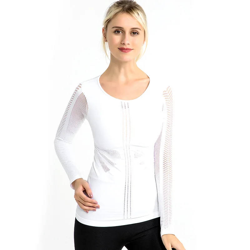 Autumn mesh openwork yoga long-sleeved fitness clothes Slim high-elastic running quick-drying breathable sports long sleeves
Autumn mesh openwork yoga long-sleeved fitness clothes Slim high-elastic running quick-drying breathable sports long sleeves