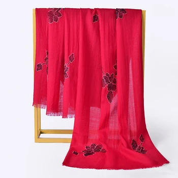 Autumn Winter 100% Wool Scarf Shawls Wraps For Women Warm Wool Scarves For Female Ladies Embroidery Thin Scarf Neckerchief
Autumn Winter 100% Wool Scarf Shawls Wraps For Women Warm Wool Scarves For Female Ladies Embroidery Thin Scarf Neckerchief