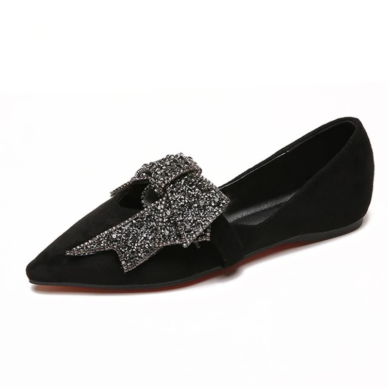 Moxxy 2018 Autumn Women Bling Bowknot Flat Shoes Suede Shoes Woman Slip On Point Toe Loafers Ladies Female Single Shoes
Moxxy 2018 Autumn Women Bling Bowknot Flat Shoes Suede Shoes Woman Slip On Point Toe Loafers Ladies Female Single Shoes