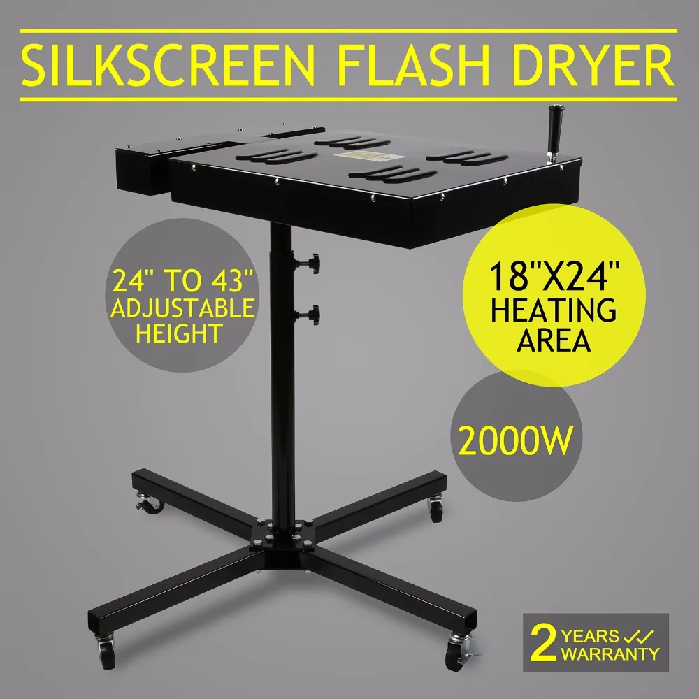 Flash Dryer Silkscreen Printing Curing Equipment Updated 18" x 24" Electricity Box Type
Flash Dryer Silkscreen Printing Curing Equipment Updated 18" x 24" Electricity Box Type