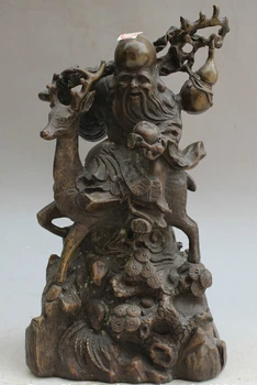 song voge gem S1675 7" Chinese Bronze Folk Shou god of longevity Seat Deer cucurbit peach Statue
song voge gem S1675 7" Chinese Bronze Folk Shou god of longevity Seat Deer cucurbit peach Statue