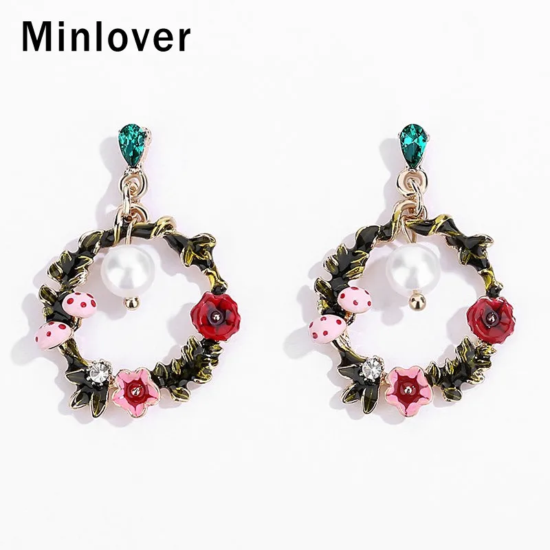 Minlover Girl Romantic Mori Natural Branch Garland Drop Earrings Women's Cute Flower Forest Round Circle Dangle Earrings MEH1478
Minlover Girl Romantic Mori Natural Branch Garland Drop Earrings Women's Cute Flower Forest Round Circle Dangle Earrings MEH1478
