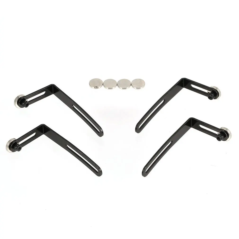 SCX10 90046 D90 4PCS RC Car Shell Body Mount Metal L-Bracket with Magnet for 1:10 RC Crawler Car Axial Accessories