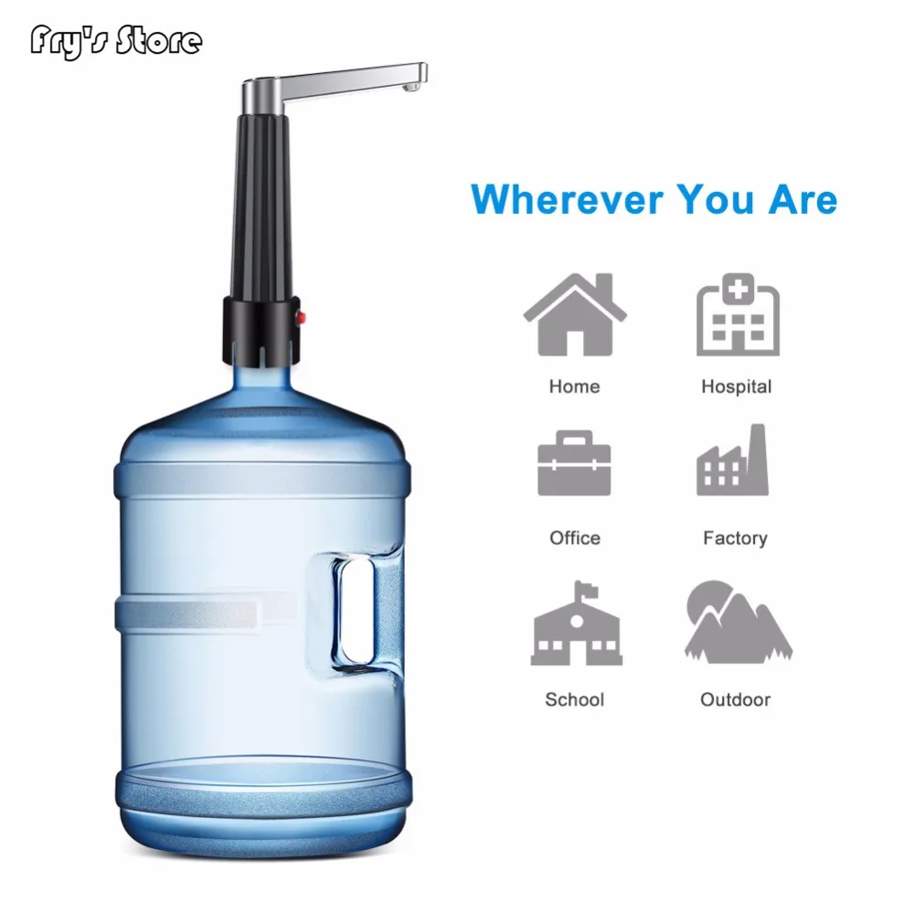 

Fry's Store Protable Electric Water Dispenser Easy Pump Water To The Bottle with Battery Drinking Water Bottles Kitchen Items