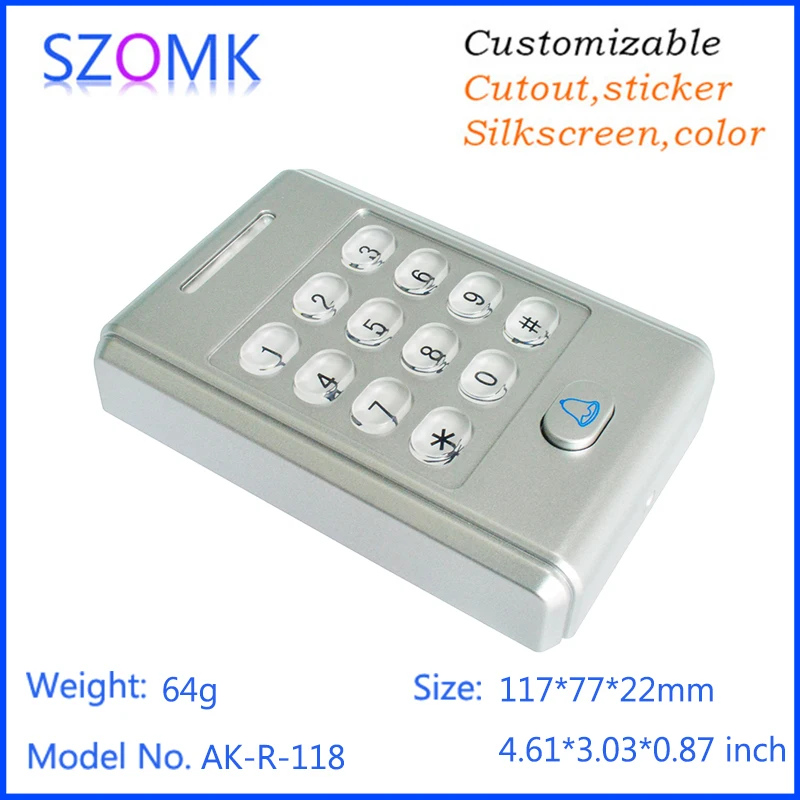 4pcs wireless RF card reader supply electronic shell access control machine control and support RFID wiring box 117*77*22
4pcs wireless RF card reader supply electronic shell access control machine control and support RFID wiring box 117*77*22