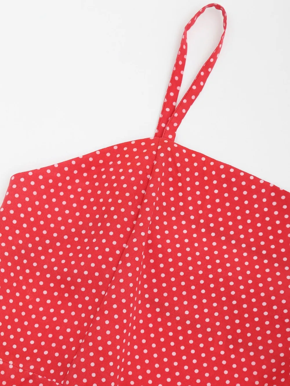 AZULINA Polka Dot Spaghetti Strap Summer Cami Dress Women Casual Brief A Line Red Mini Dress Vestidos De Festa Ladies Sundress 9