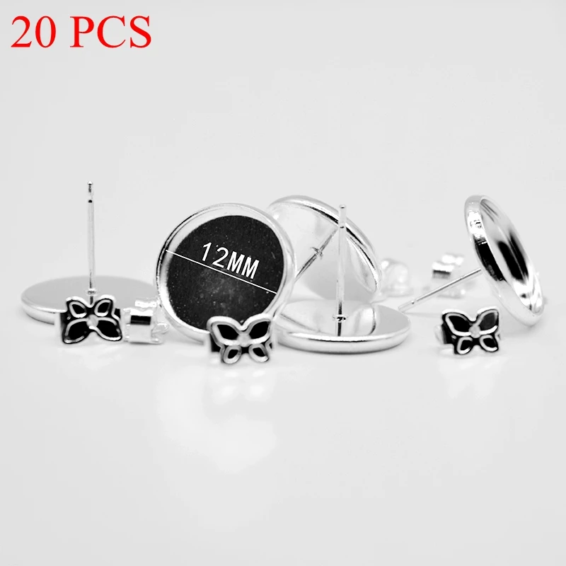 20 PCS/lot Zinc Alloy Blank Earring Base 12mm Flat Earring Setting Diy Making Glass Cabochon Jewelry Cameo Base
20 PCS/lot Zinc Alloy Blank Earring Base 12mm Flat Earring Setting Diy Making Glass Cabochon Jewelry Cameo Base