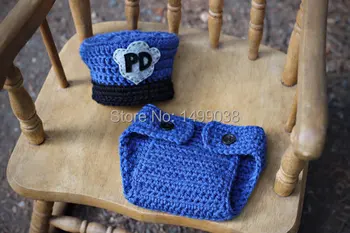 Crochet Police hat, photography prop set, newborn photography, baby shower, baby costume
Crochet Police hat, photography prop set, newborn photography, baby shower, baby costume