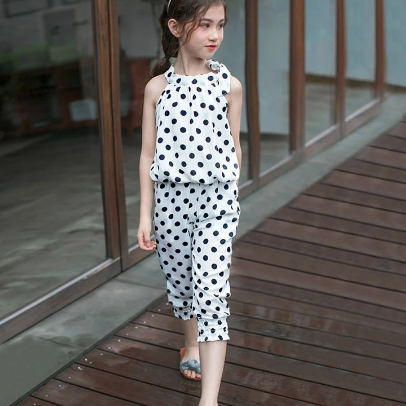 Baby Girl Summer Dot Clothing Set Off Shoulder Sleeveless Chiffon Top Pants Outfit Teenage Girls Clothing
Baby Girl Summer Dot Clothing Set Off Shoulder Sleeveless Chiffon Top Pants Outfit Teenage Girls Clothing