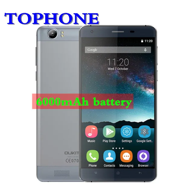 6000 мАч Батарея Oukitel K6000 5 "HD 4G мобильный телефон стандарта LTE на ОС Android 1 MTK6735P 1280x720
