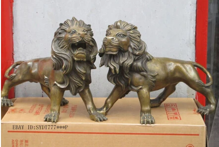 Art Bronze Decoration Crafts Brass 15" Western Art Bronze Copper sculpture Simba Foo Dog Lion Wildlife statue
Art Bronze Decoration Crafts Brass 15" Western Art Bronze Copper sculpture Simba Foo Dog Lion Wildlife statue