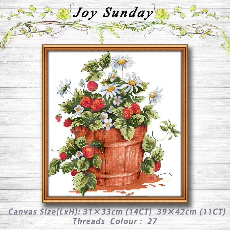 Strawberry flower Patterns 14CT11CT Counted Cross Stitch Sets embroidery set Needlework kit chinese cross stitch Home Decoration
Strawberry flower Patterns 14CT11CT Counted Cross Stitch Sets embroidery set Needlework kit chinese cross stitch Home Decoration