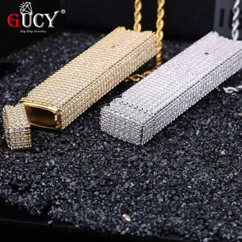 GUCY Juul Case Iced Out Pendant Necklace Micro Pave Cubic Zircon Charm Jewelry For Men and Women's Gift
GUCY Juul Case Iced Out Pendant Necklace Micro Pave Cubic Zircon Charm Jewelry For Men and Women's Gift